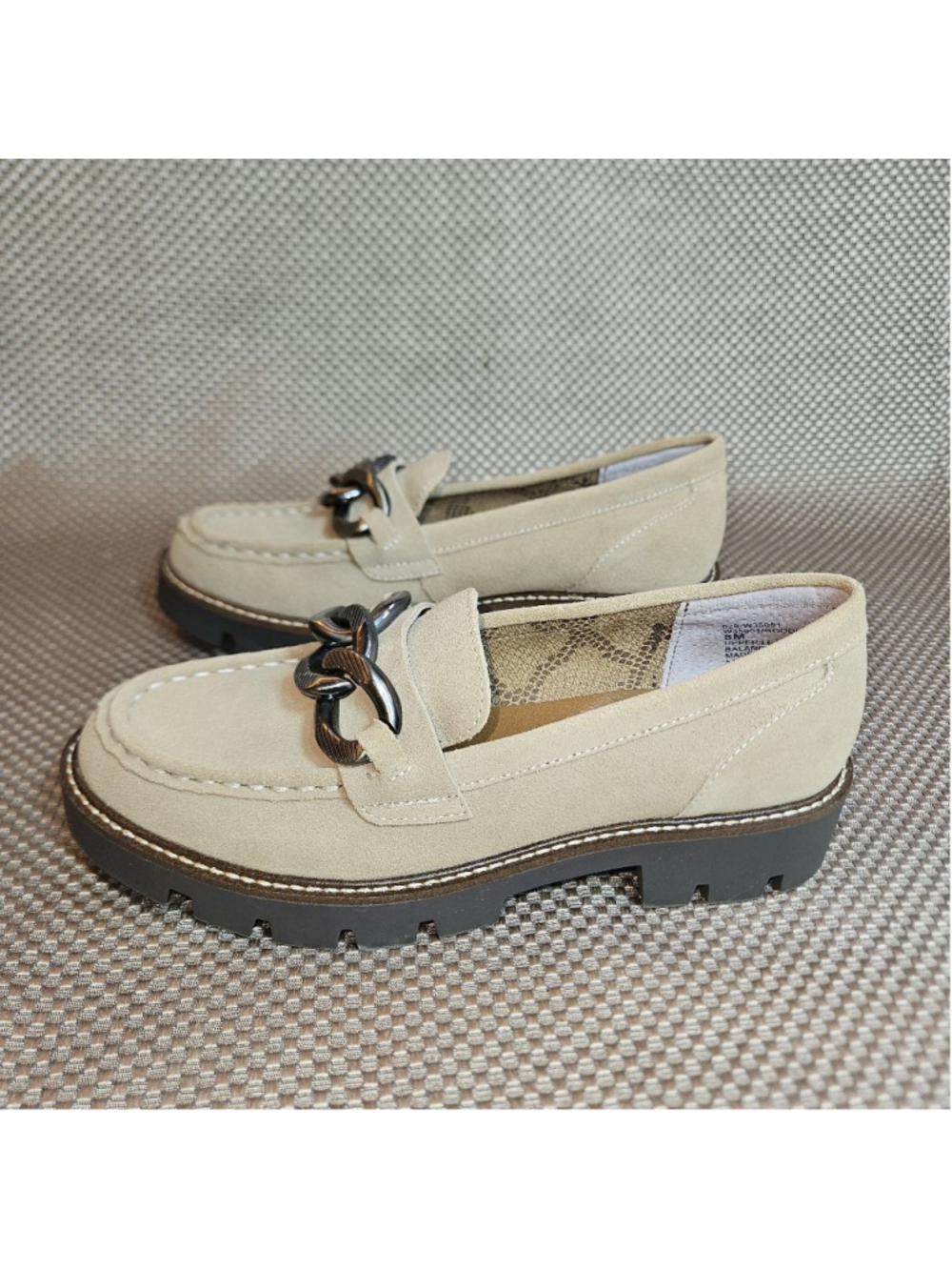 White Mountain 'Goodie' suede loafers in beige Size 8 - Picture 5 of 8